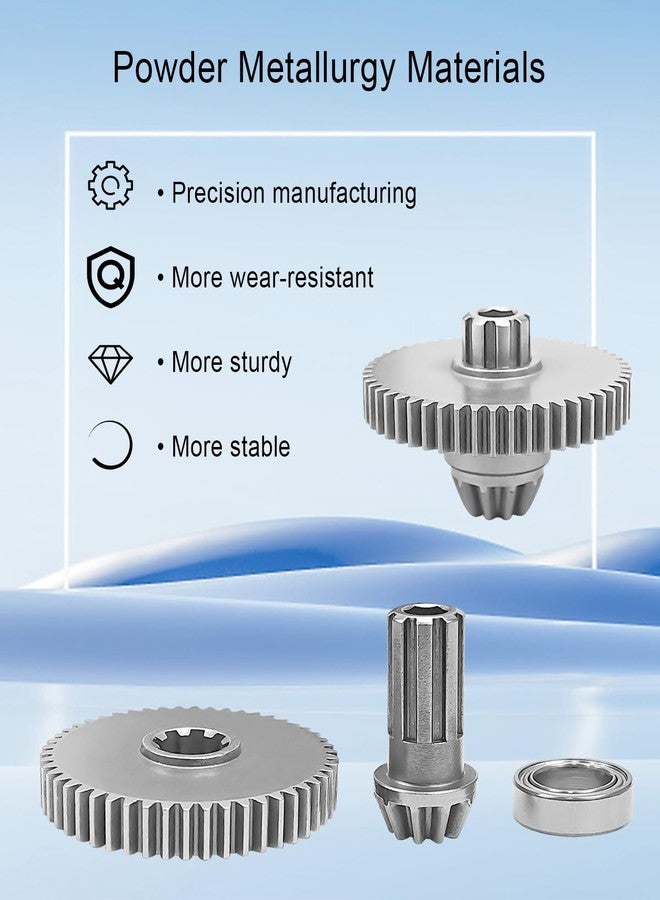 QLZOZB Upgraded 1:14 1:16 Scale RC Car Powder Metallurgy Spur Gear with Pinion Gear Replace 16401Y for All 1/14 1/16 Scale - Image 4